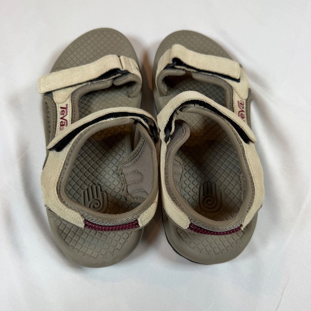Teva Women's Open Toe Sandals Spoilers Adjustable Slingback Brown Beige Size 8 - Picture 5 of 7